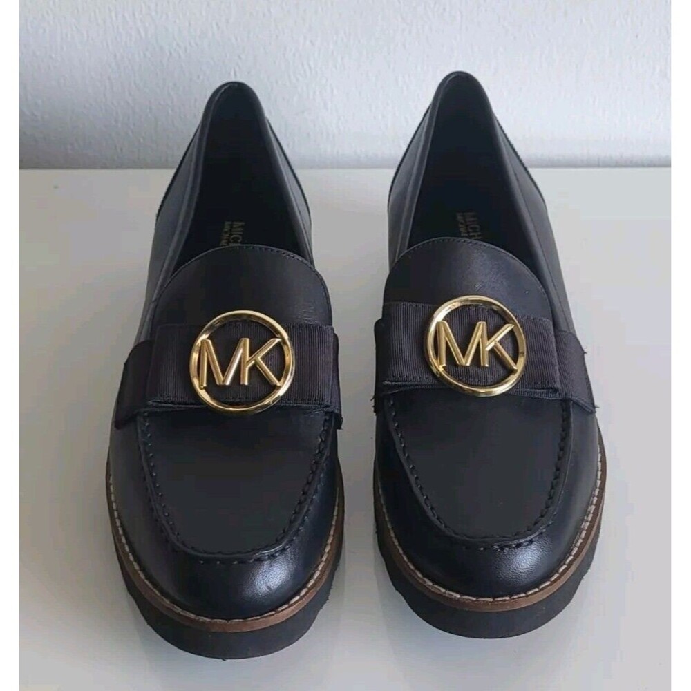 Michael Kors Women's black Chunky Platform Slip-On loafers Size 6.5M